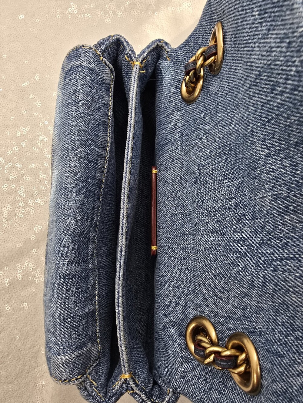 Coach Quilted Denim Small Tabby 20 Shoulder Bag - Picture 13 of 16